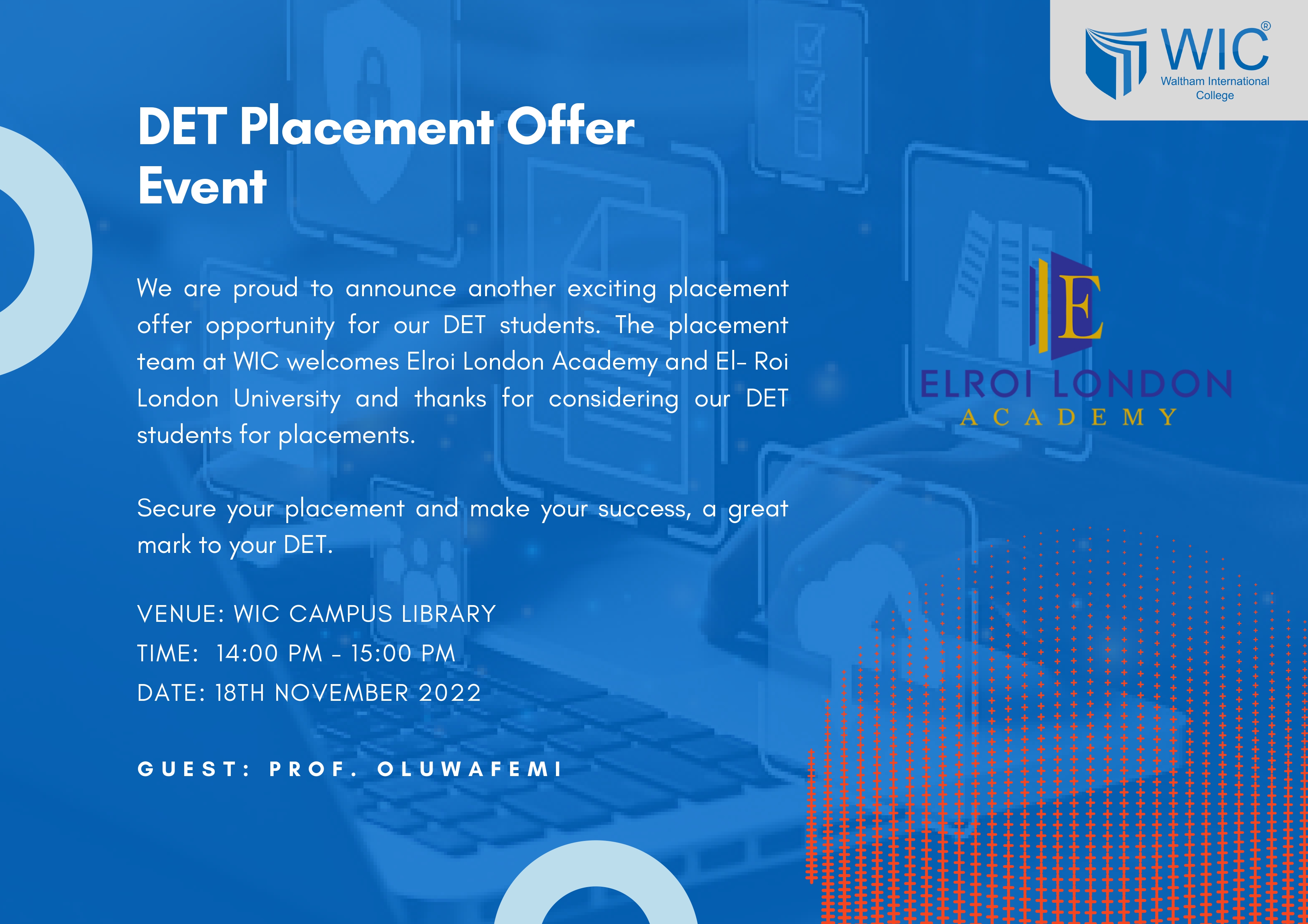 DET Placement Offer Event