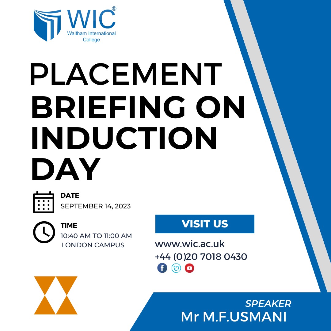 Placement Briefing on Induction Day