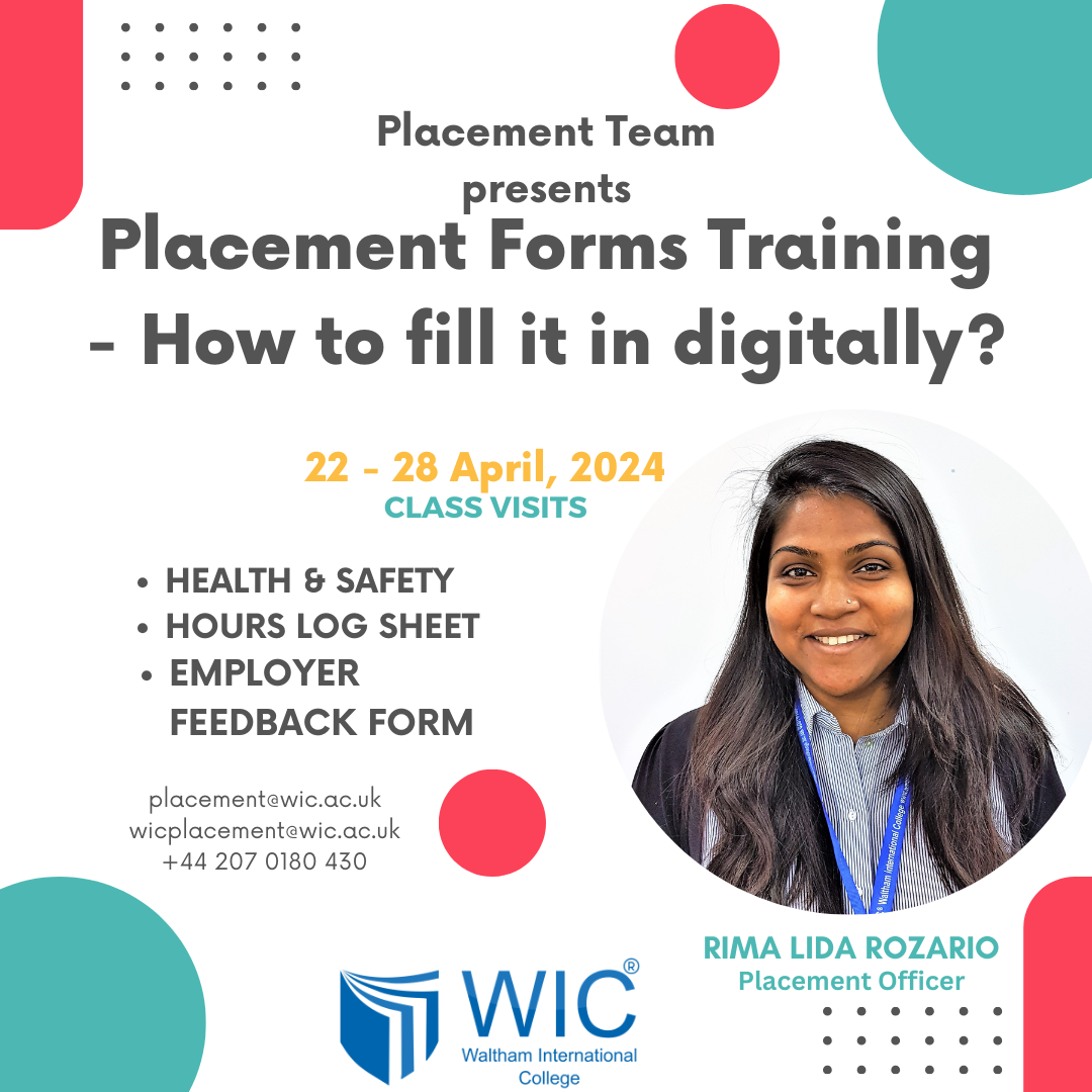 Placement Forms Training - How to fill it in digitally? - London Campus